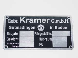 Kramer Typenschild (37)