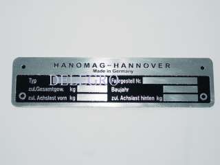 Hanomag Typenschild (35)