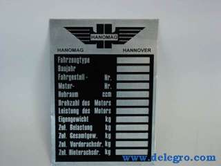 Hanomag Typenschild (45)