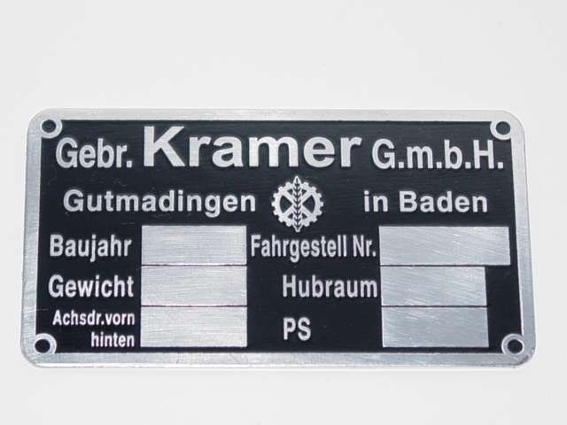 Kramer typeplaatje  (37)