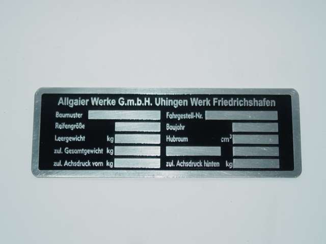 Allgaier Typenschild (29)