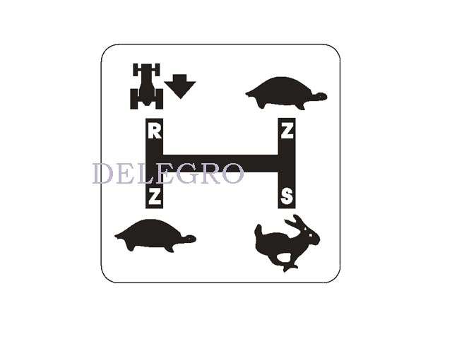 DEUTZ Aufkleber Schaltschema Schwarz/Weiß 46