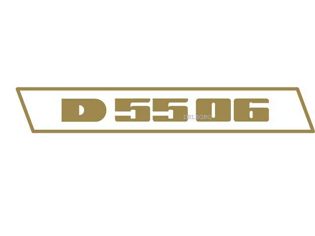 Set stickers D5506 goudkleurig tbv Deutz (1 x links +1 x rechts)