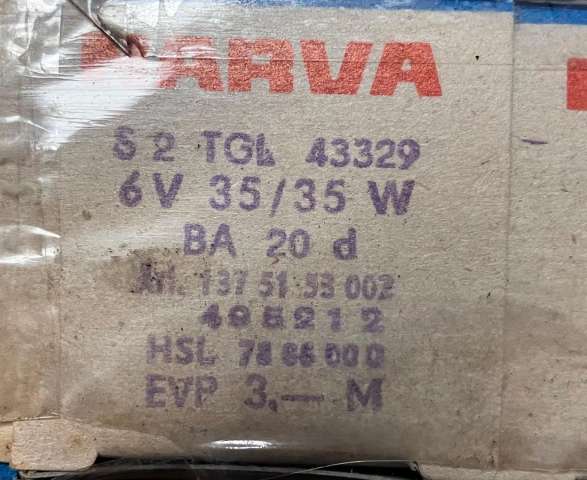 10x NARVA Gloeipeer bilux 35/35W 6V S2/Ba20d  6V