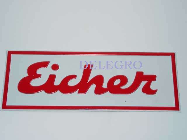 Eicher Schild rechteckig rot/weiß