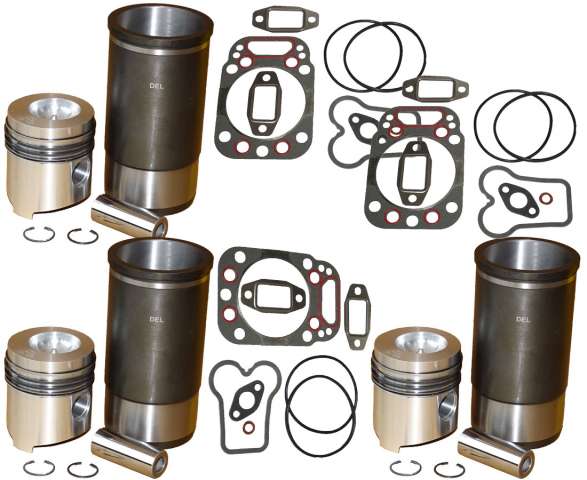 3x Zylindersatz + Dichtsatz für MWM D208-4 D 208 bzw. Fendt Farmer Faviorit